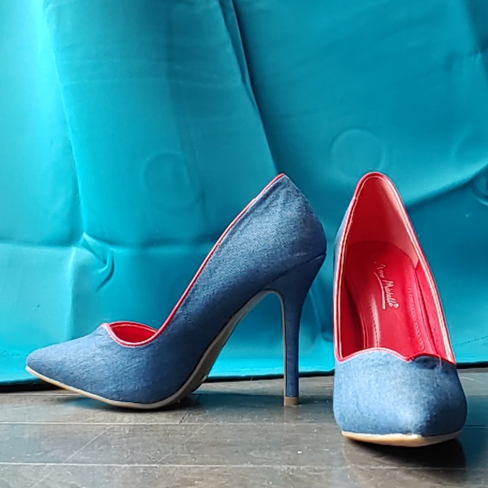 sold Anne Michelle Denim Stilettos